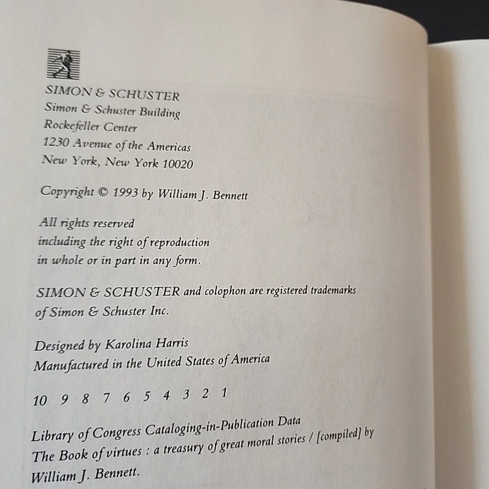Book of Virtues by William‎ J. Bennett and William J. Bennett (1993, Hardcover)